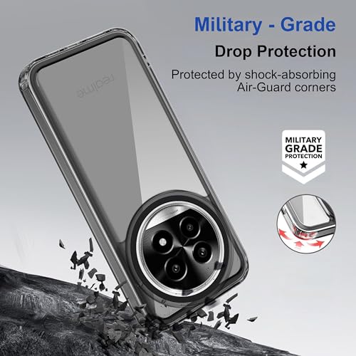 Image of Zapcase Back Case Cover for Realme 14 Pro Lite 5G | Compatible for Realme 14 Pro Lite 5G Back Cover | Case Cover with Camera Protection | (TPU + PC | Translucent Black)