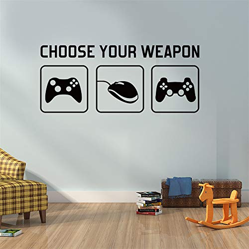 Gaming-Zubehör Wandsticker für Schlafzimmer für Jungen, "Wählen Sie Ihre Waffe" Kinderzimmer Dekorationen, Kinder Wanddekoration für