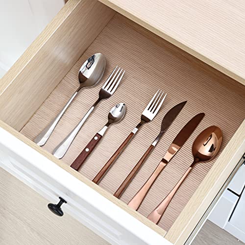 Bakhuk Shelf Liner For Kitchen Cabinets, 4 Rolls Of 12 Inches X 25 Ft, Non Adhesive Cabinet Liner, Double Sided Non-Slip Drawer Liner, Clear Ribbed Washable Refrigerator Mats For Pantry Cabinet #TOP4