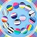Sasylvia 24 Pcs Rainbow Pride Pins Bulk LGBTQ Button Pin Lesbian Gay Bisexual Pride Stuff Round Buttons Badge for Men Women Clothing Bag Accessories Party, 1.57 x 1.57 Inch (Mixed Styles)