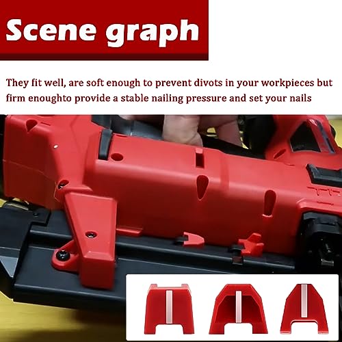 YETTAT 42-38-0017 No-Mar Pad Kit for Milwau-kee M-18 2746-20 Nailer Tip, 18Aa Nailer for Milwau-kee Nailers Bit, (12 Piece Set)