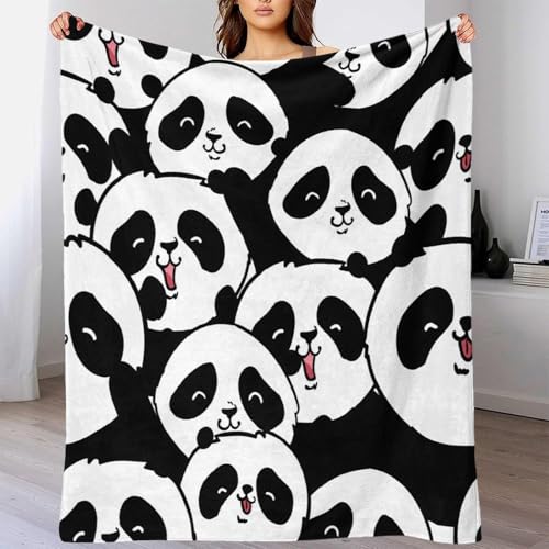 Cadeau emménagement couverture polaire panda 3D douce