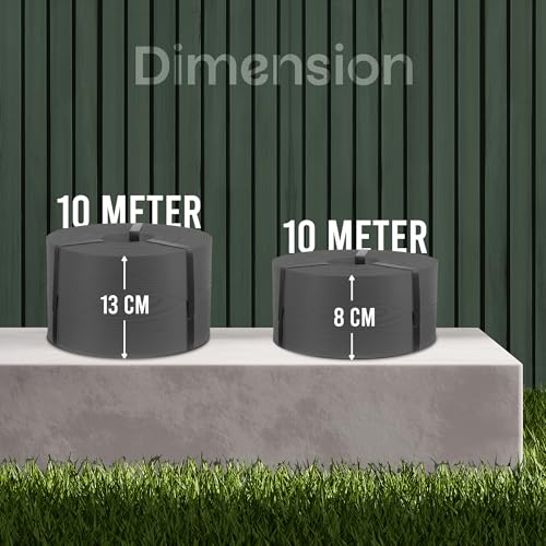 GARDENIX Flexible Rasenkante Kunststoff 10m, Höhe 130mm - Rasen Beeteinfassung Holzoptik - Beetumrandung Rund - Wetterbeständige Rasenbegrenzung, Rasenkanten Anthrazit