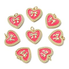 Pink Heart Charms_10 pcs