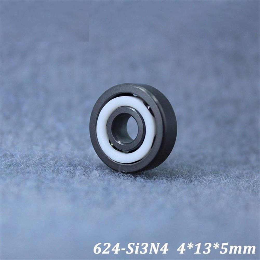 Práctico 624CE 624 de cojinete de cerámica Completo (1 PC) 4 * 13 * 5 mm Si3N4 Todo el Material de nitruro de silicio rodamientos de Bolas de cerámica