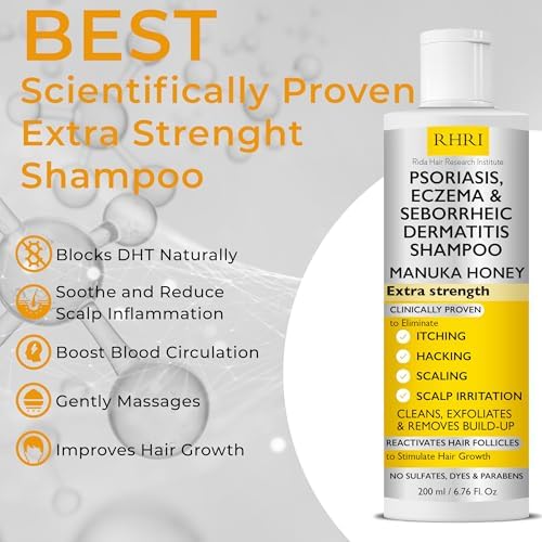 Antifungal Psoriasis Shampoo, Eczema, Seborrheic Dermatitis Shampoo | Soothes Itching, Flaking & Irritation | Repairs Scalp, Strengthens Hair, Stimulates Regrowth | Medicated Scalp Treatment - Image 3