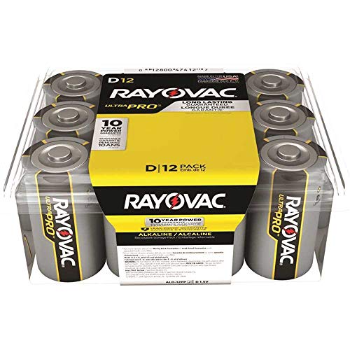 Rayovac ALD-12 UltraPro Alkaline 'D' Cell Batteries in Reclosable Contractor Pack - 12 per Package
