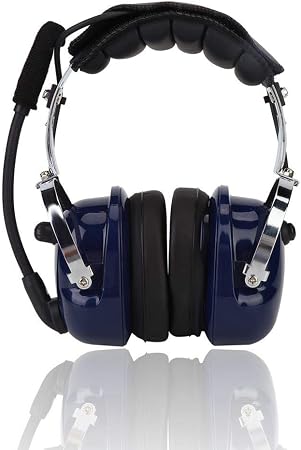 Cuffie aeronautiche, Cuffie Pilota Generali per Aereo sopra l'orecchio con  3 Pulsanti Push-to-Talk Microfono VOX, Cuffia con cancellazione del Rumore  per walkie-Talkie : Amazon.it: Elettronica