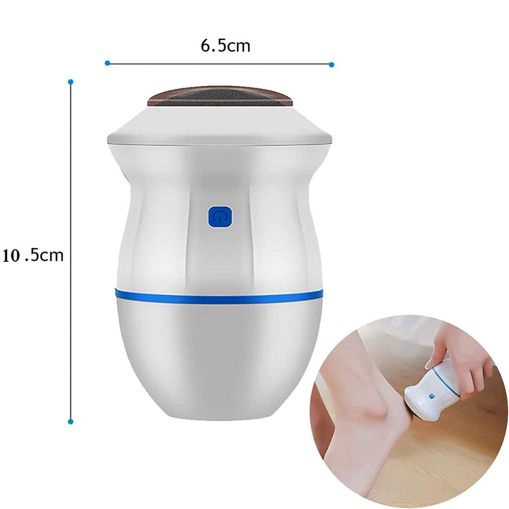 Portable Electric Vacuum Adsorption Foot Grinder - USB Electronic Foot File Pedicure Tools, Dual-Speed CÃ llus Remover - Feet Care Perfect for Dead,Hard Cracked Dry Skin (White) 3