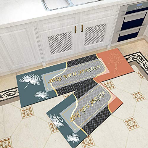 OPLJ Anti-slip Kitchen Mat for Floor Modern Bath Carpet Entrance Doormat Fashion Absorbent Area Rugs Washable doormat A14 40x120cm