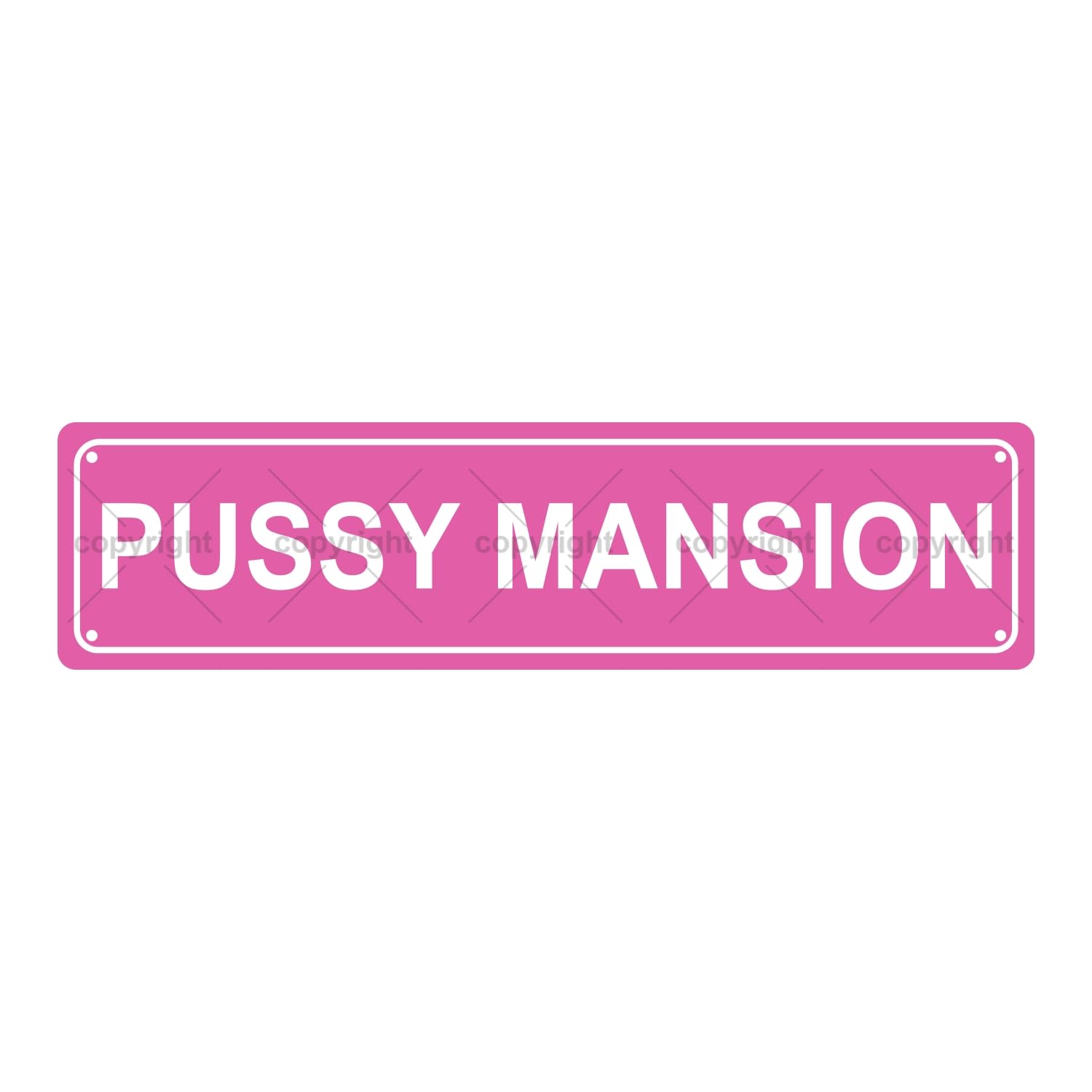 Pussy Mansion CAT Metal Tin Street Sign Bar Cafe Garage Cave Home Room Wall Bathroom Farmhouse Garden Porch Patio Decor,4x16 Inch