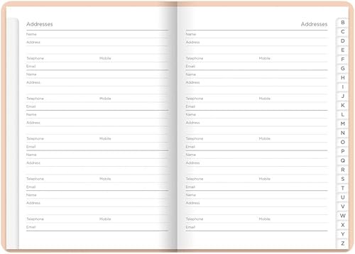 Miniatura 3 de LETTS Cuaderno de direcciones A6 pastel, papel blanco, 192 páginas, 5.75 x 4.125 x 0.375 pulgadas, melocotón (B090032)