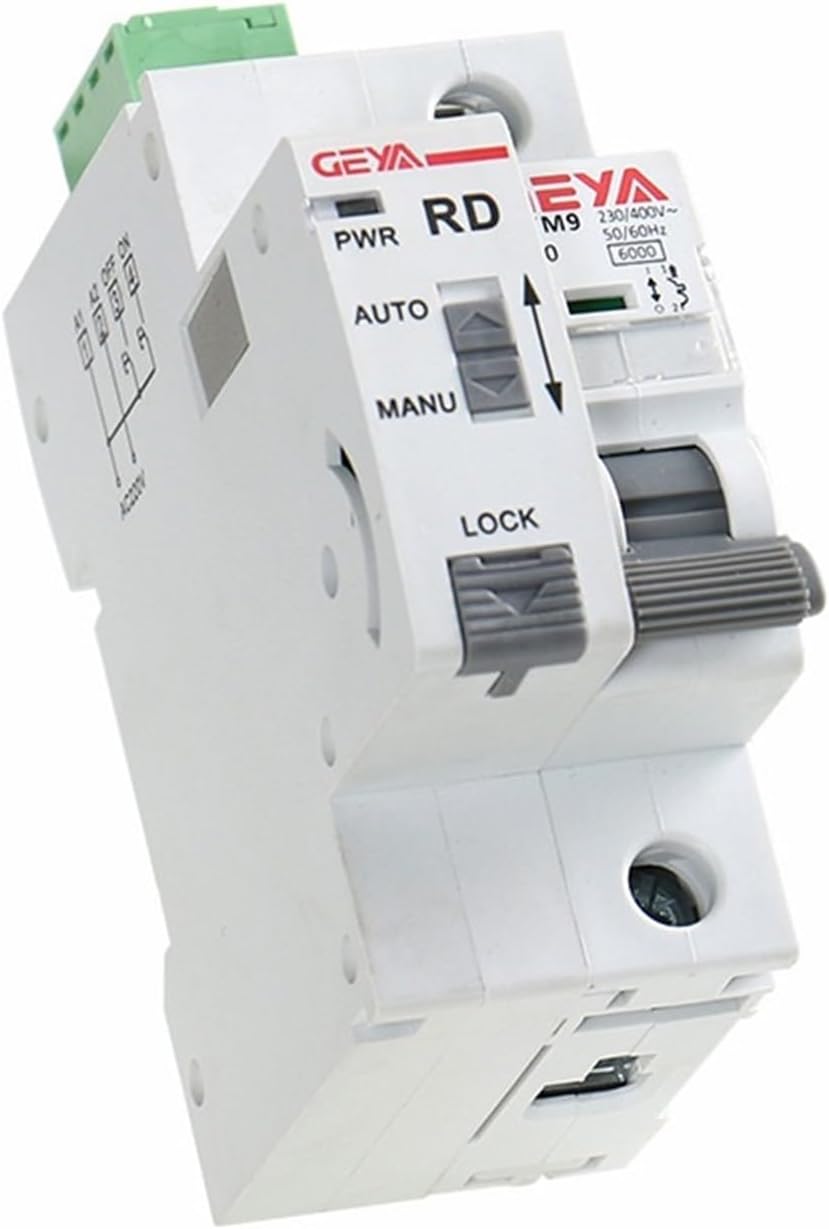 Din Rail GYM9 1P MCB with Autoreclose Device Automatic Reset Circuit Breaker Smart Home MCB Auto Recloser(Size:GRD9M-R-DC12V-Switch,Color:1PMCB25A)