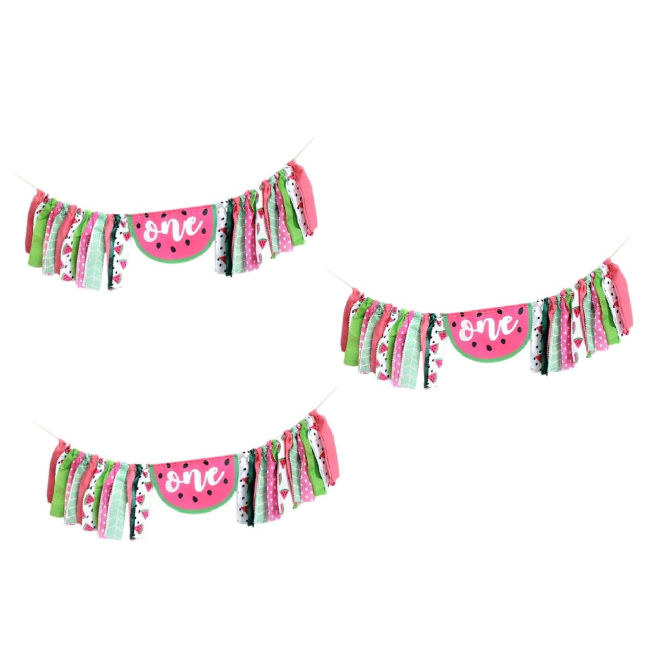 MAGICLULU 3 Pièces Drapeau D'anniversaire Ornements De Fête Drapeau Suspendu Décors De Bannière Premières Décorations Du 1er Anniversaire Décorations Suspendues Emblèmes Colorful Chiffon
