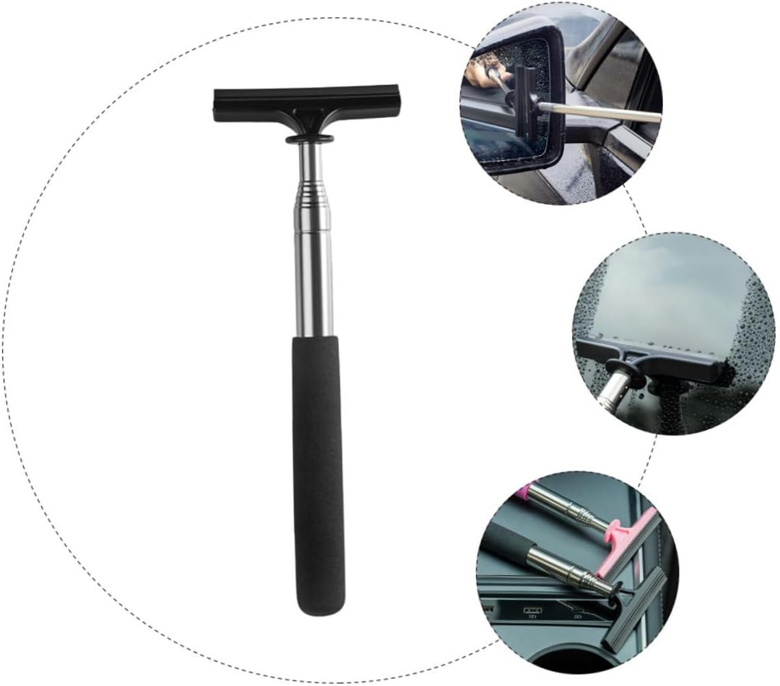 Retractable Car Mirror Squeegee Cleaner Ergonomic Design for Easy Use Portable Windshield Cleaning Tool Flexible Squeegee for All Weather for Rearview Mirror Maintenance