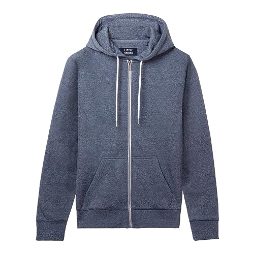 LittleSpring Men's Full-Zip Fleece Lined Hoodies Sweatshirt