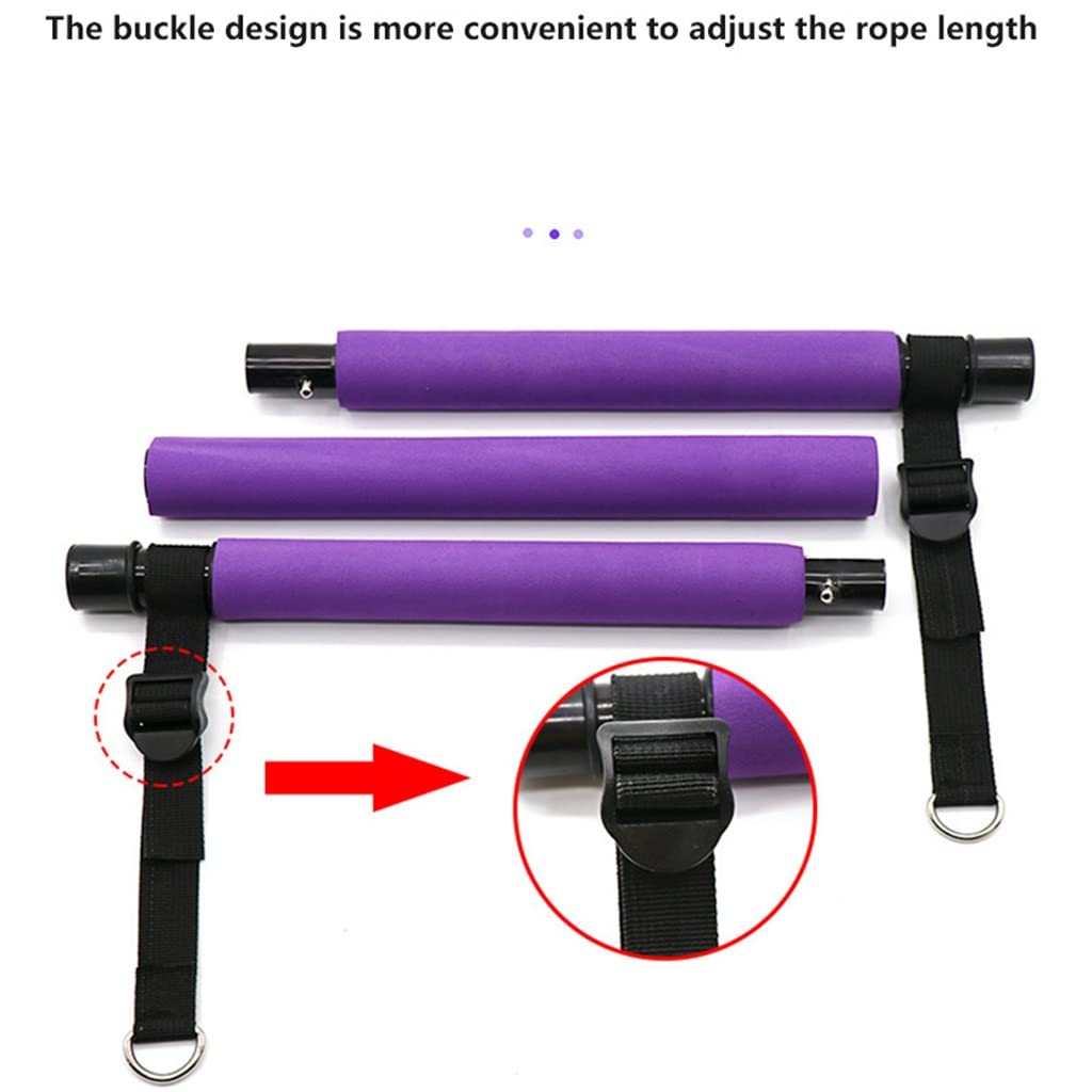 Yoga Pilates Bar Stick mit einem Widerstandsband Home Gym Muscle Toning Bar Fitness Stiring Sport Body Workout Übung