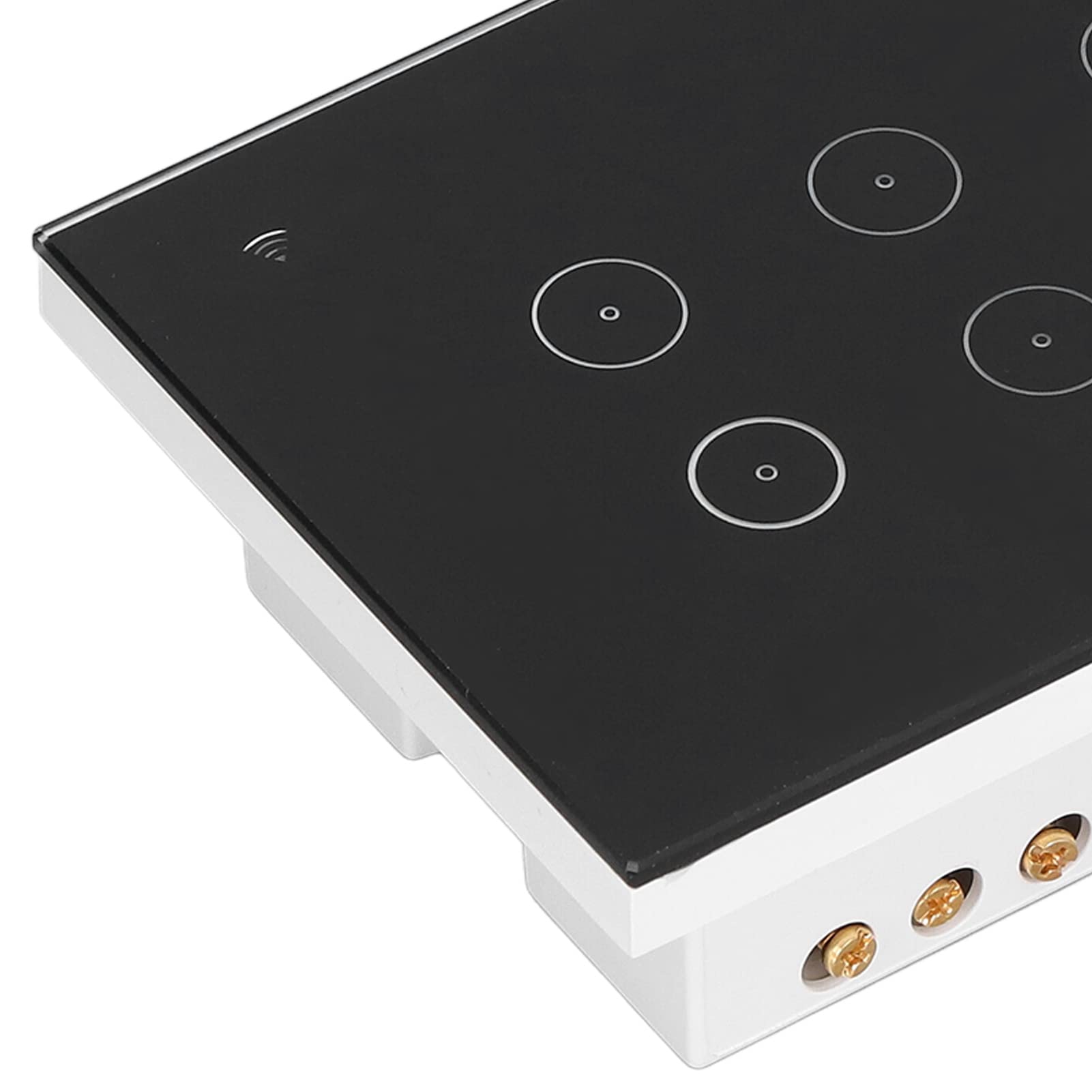Fafeicy Interruptor de Pared Inteligente, Interruptor Táctil ABS con Control de Voz de Aplicación, Control Remoto de 8 Bandas de 95 a 250 V CA para el Hogar, Oficina, Hotel, Apartamento, WiFi