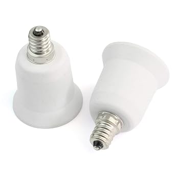 YiLighting - E12 Candelabra Screw to E26/E27 Standard Medium Edison Screw Base Socket Reducer Adapter Converter E12 to E26/E27 Adapter For LED CFL Lamp Light Bulb ONLY