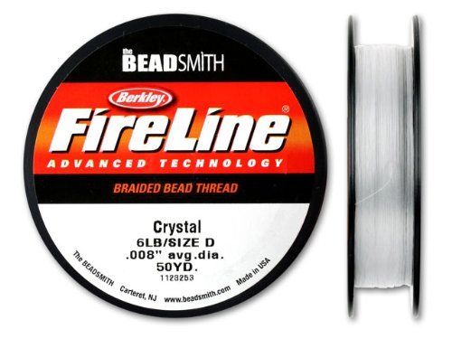 Beadsmith Fireline - Braided Bead Thread - Crystal - 50 Yards (6lb Test)