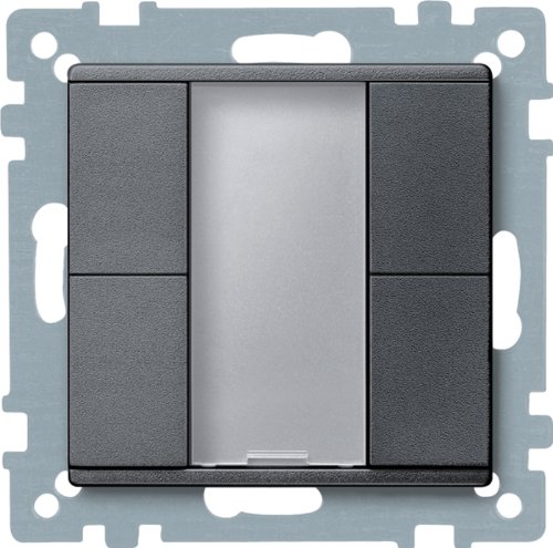 Merten 627614 Taster 2fach plus, anthrazit, System M