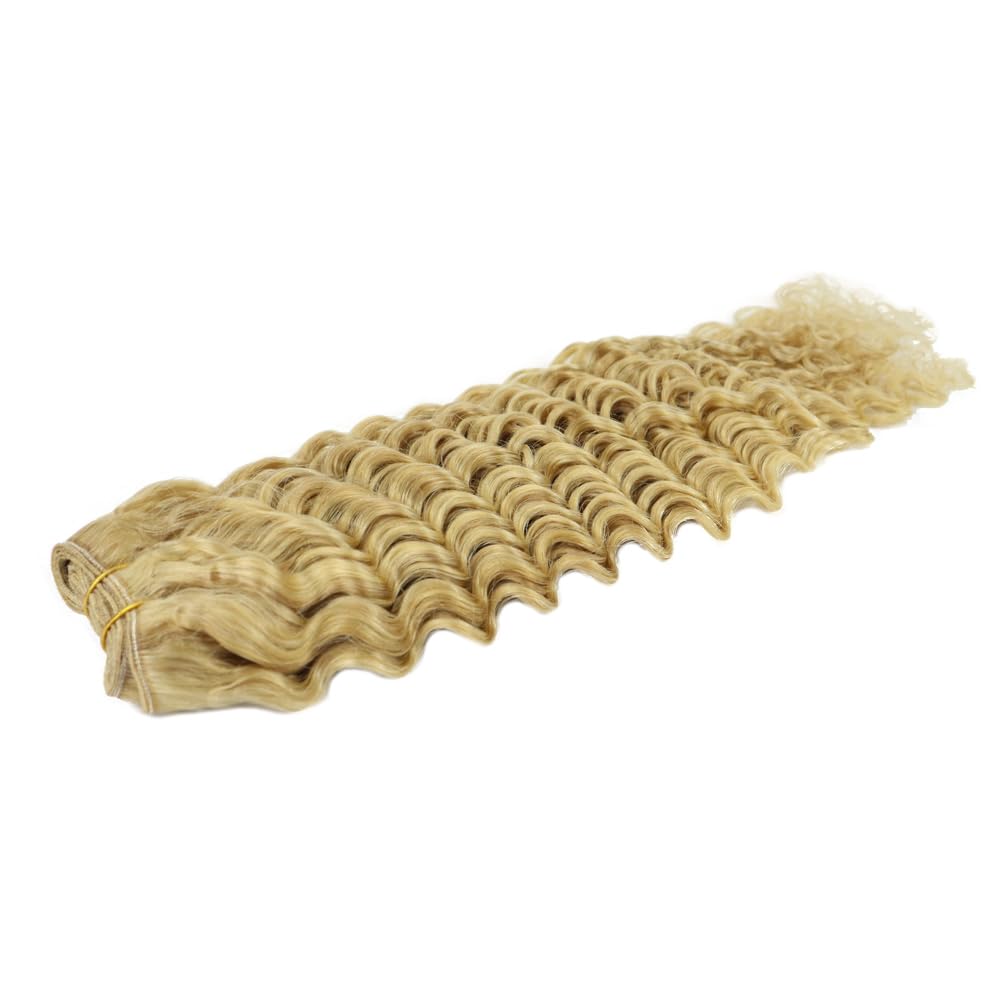 Cabello rubio rizado P27/613# Extensiones de cabello humano rizado 100 g/pc 18 pulgadas/45 cm
