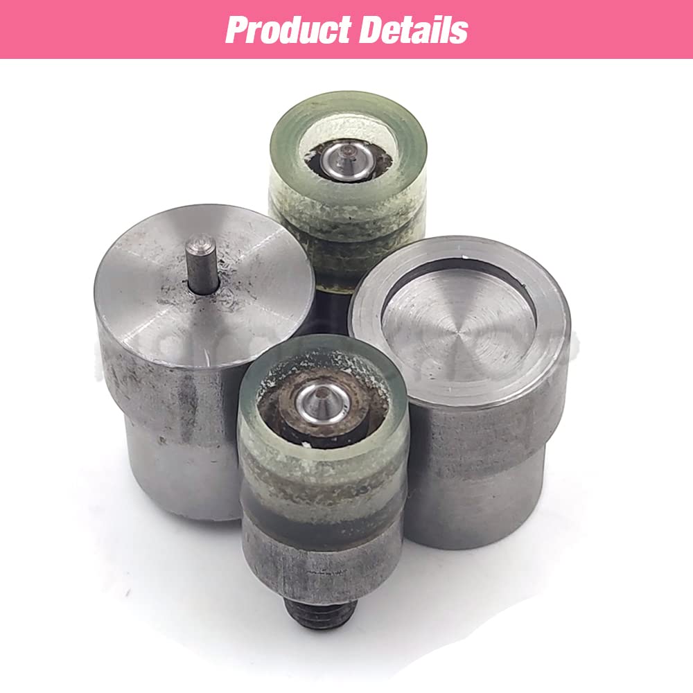 Máquina de prensado manual con remache de ojal Instalación de botón a presión Troqueles de prensa Kits de juego de moldes para zapatos de artesanía en cuero Bolsa Cinturón Ropa-14 mm Broche magnético