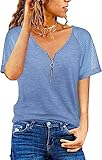 Weicher und atmungsaktiver hochwertiger Strickstoff: Als Basic-T-Shirt für Frühling, Sommer, Herbst und Winter geeignet,Schweißabsorbierend und trocken, nicht leicht zu knittern, nicht leicht zu verformen, nicht zu verblassen, umweltfreundliches Drucken und Färben, weiche und lang anhaltende Farbe.