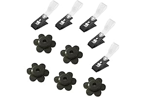 Adjustable Yard Flag Clips (10 Pack) - Anti-Wind Yard Flag Pole Stand Holders