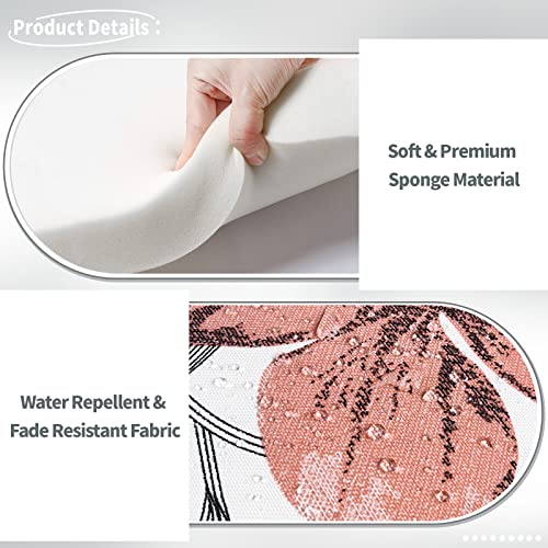 Twlear Indoor/Outdoor Chair Cushions 16X17 Inch, Patio Chair Pads With Ties, All Weather Seat Cushions For Patio Funiture Home Garden Chair Use, Set Of 4, Clemens Noir Pink #TOP2