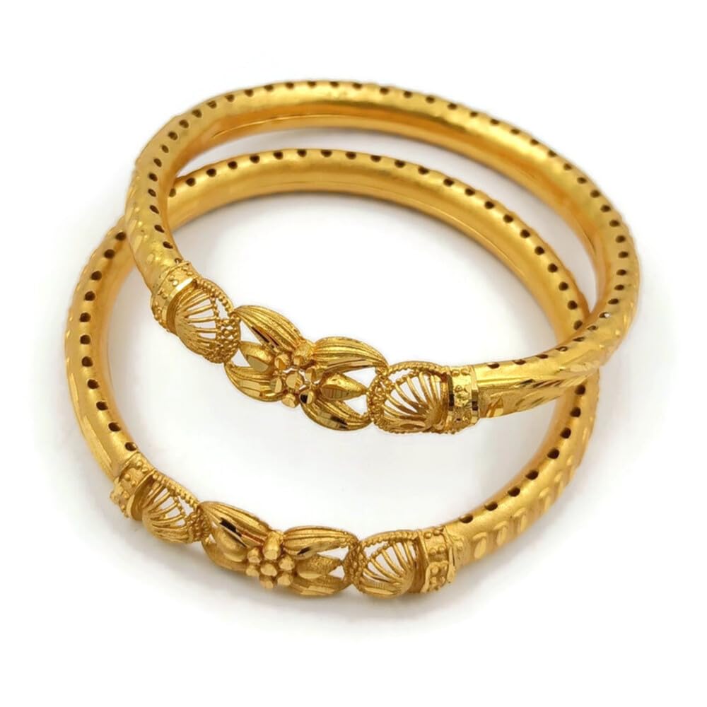 PRS GOLD COVERING - womens micro plated bangles set (2.8) (B0D9C36K19) Amazon Price History, Amazon Price Tracker