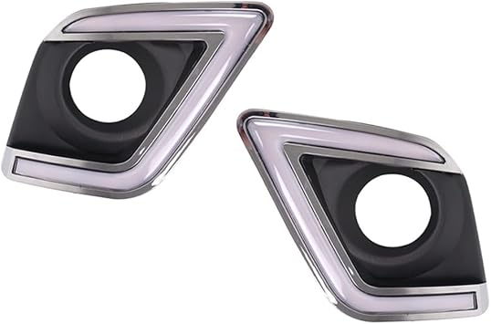 2Pcs LED Daytime Running Light Fog Light DRL Turn Signal Light For Toyota Hilux Revo Vigo 2015 2016 2017-White Yellow