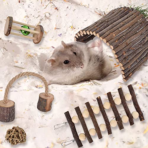 Zimoer Set di 7 Giocattoli da Masticare in Legno