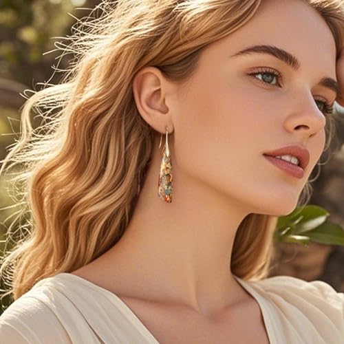 MJartoria Stone Earrings for Women Trendy Vintage Dangle Earrings Drop Earrings Statement Earrings Jewelry Gifts2