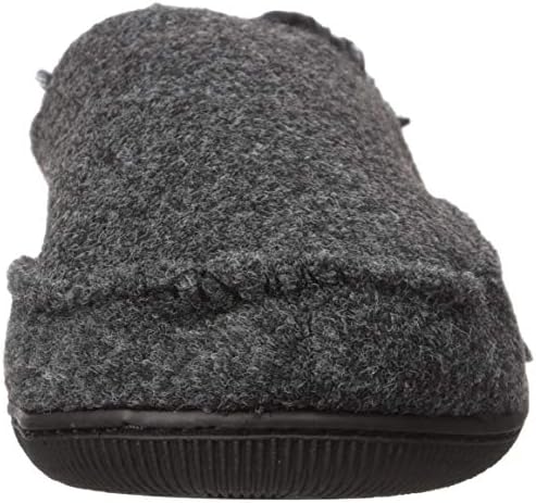 MUK LUKS Men's Faux Wool Moccasin, Black, Medium | Image 1