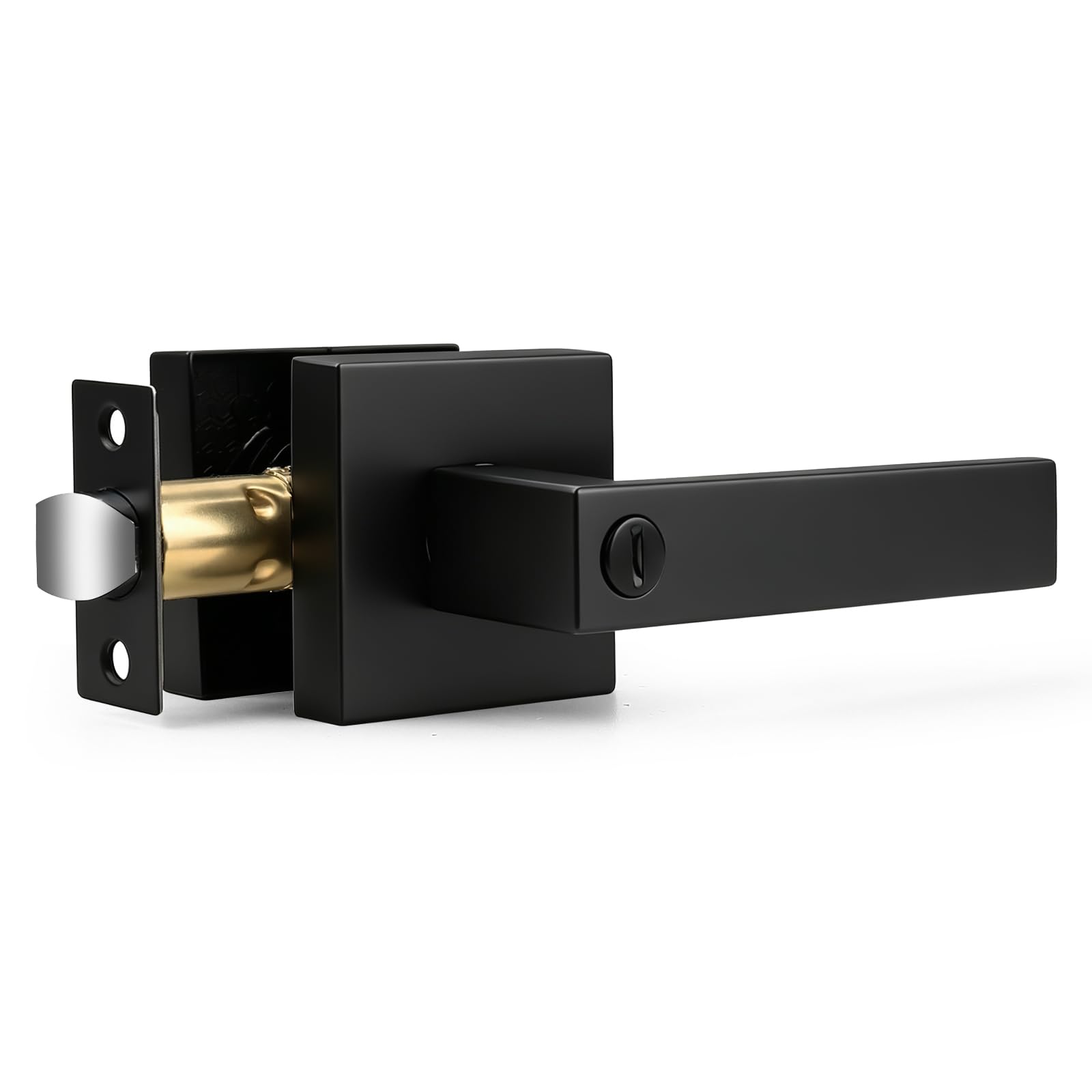 Probrico Brushed Nickel Door Handles with Lock - 3 Pack -12