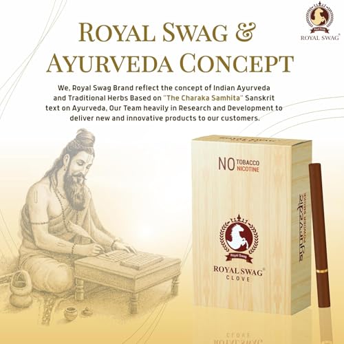 Image of ROYAL SWAG Ayurvedic Wellness Stickss 100% Tobacco & Nicotine Free Cigarettes Clove, Mint Flavoured | Smoking Cessation(Pack Of 2)