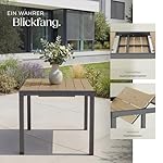 Patioco Ausziehbarer Gartentisch Aluminium Holzoptik