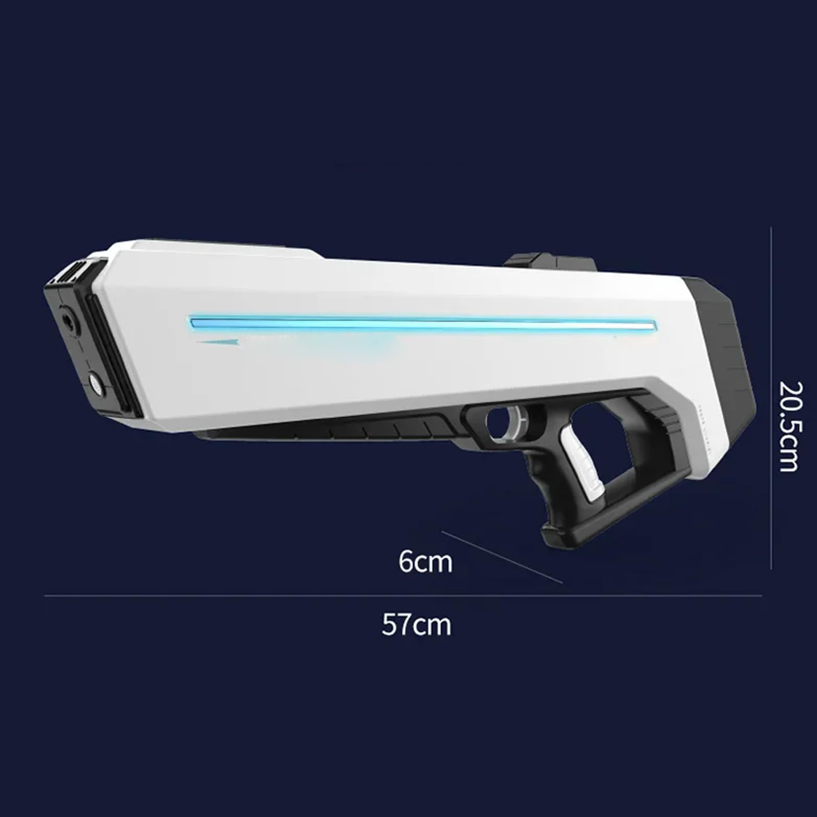 RapidJet Pro - Electric Pulse Water Gun, Automatische Nachfüllfunktion, 7 Farben LED-Lichteffekte Wasserpistolen mit 10 Metern Reichweite, Sommer Outdoor Spielzeug für Erwachsene und Kinder (Schwarz)
