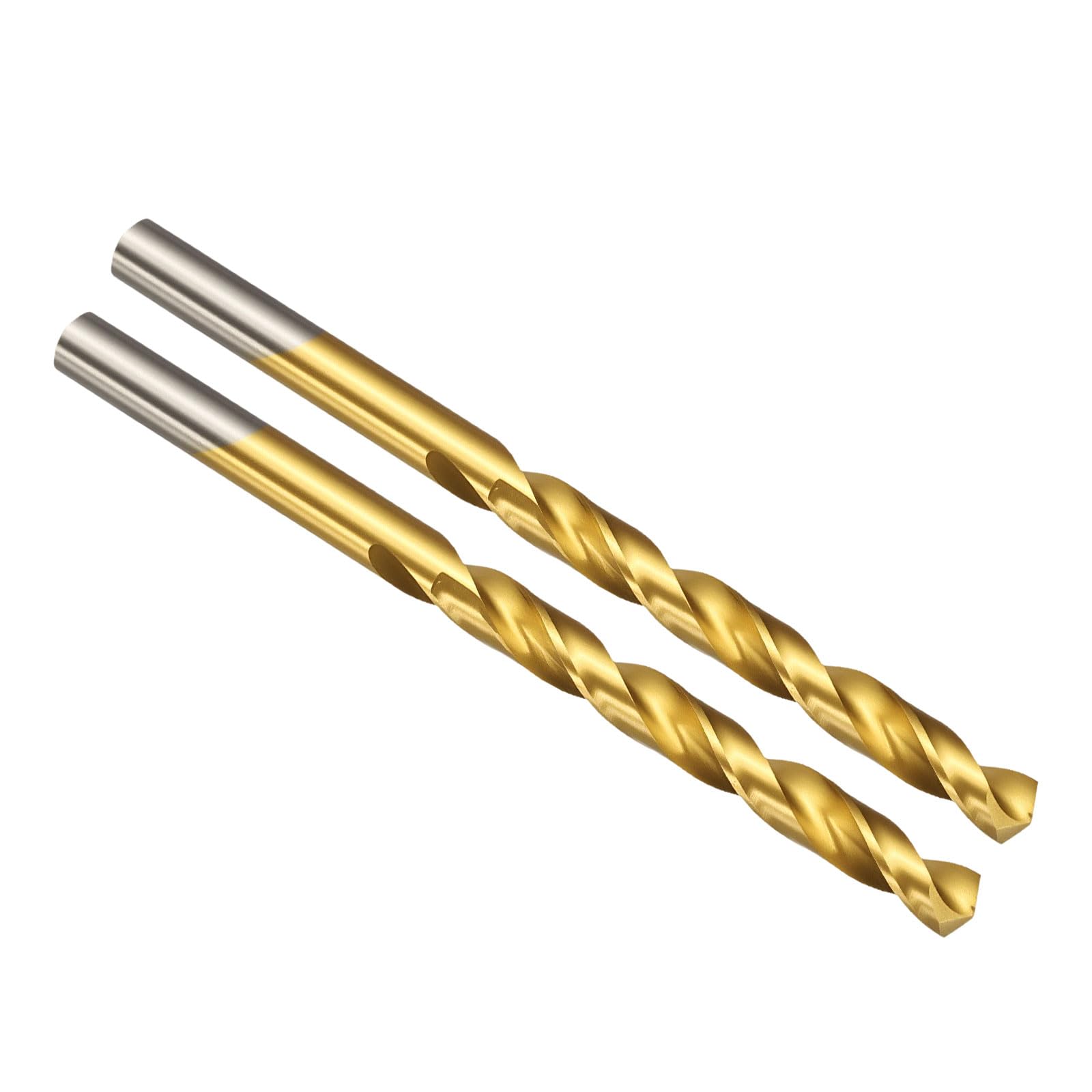 PATIKIL Letter D Drill Bit, M42 8% Cobalt High-Speed Steel Jobber Straight Shank 135° Titanium Nitride (TiN) Coated for Hard Metal Stainless Steel - 2 Pack — image 1