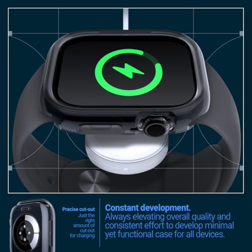 Caseology Capella projetada para Apple Watch Series 10 para Apple Watch (46 mm) (2024) - Preto trans