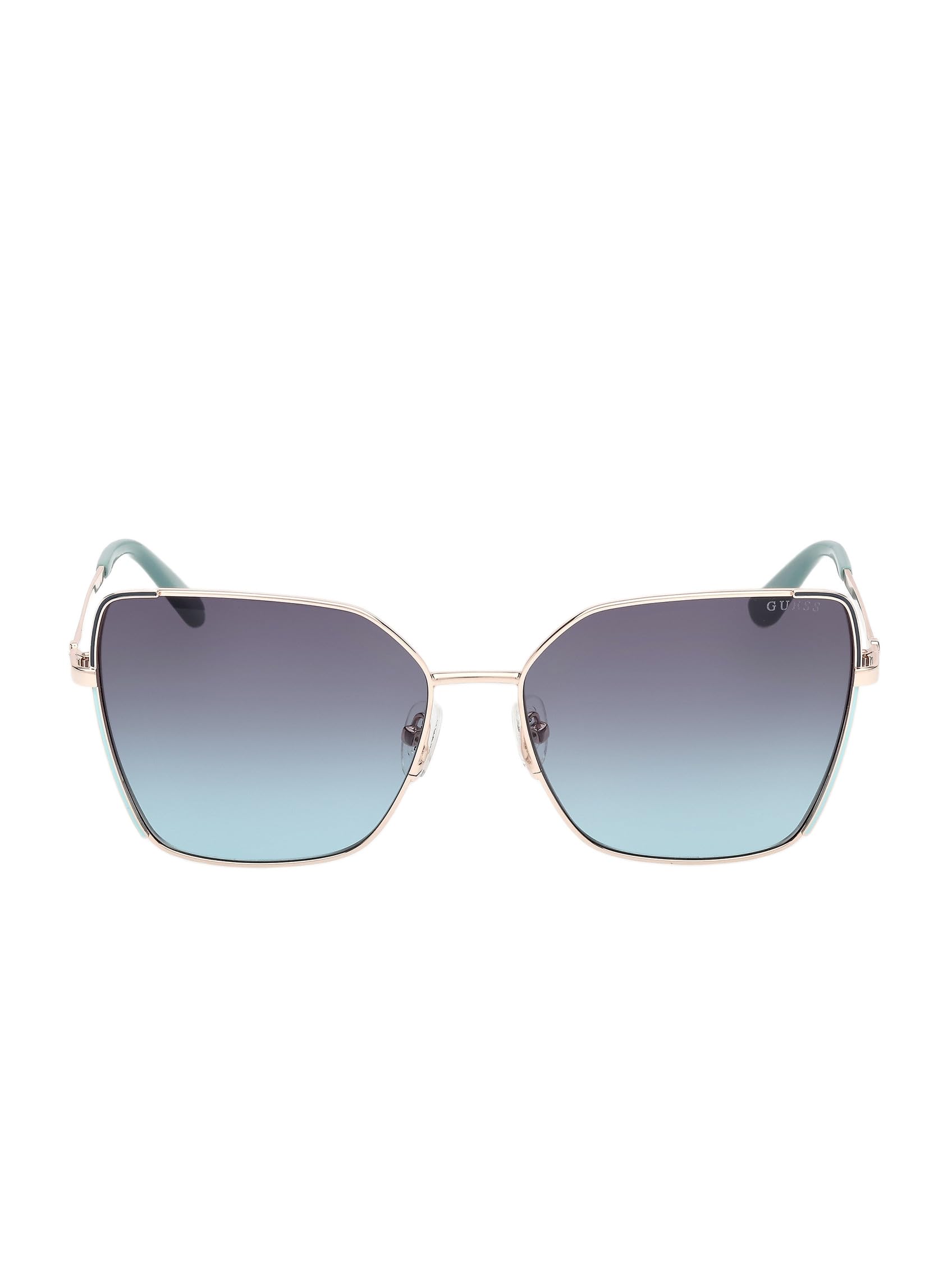 Guess Women's Yellow Sunglasses, 59 Mm, Geometric Butterfly Metal Sunglasses