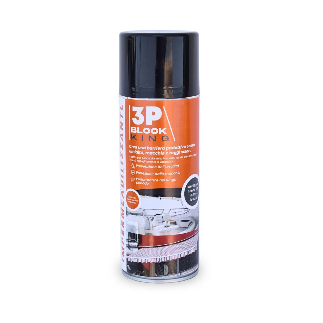 TENDAGGIMANIA Spray Impermeabilizzante per Tessuti 3P Block King 400 ml