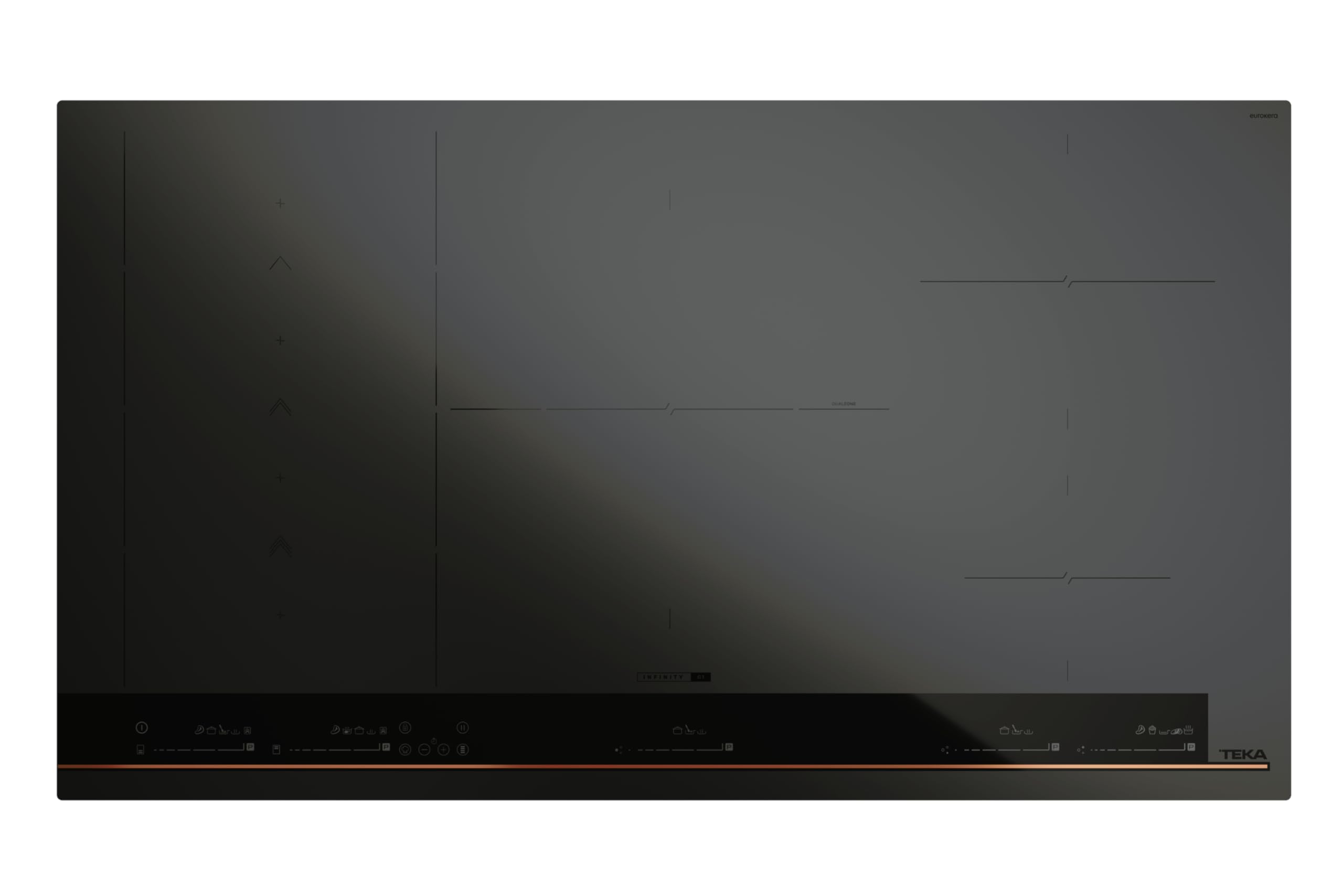 Teka 112500061, Placa de inducción, 90 cm IBF 95-G1 MST BM, G1 black glass/matt