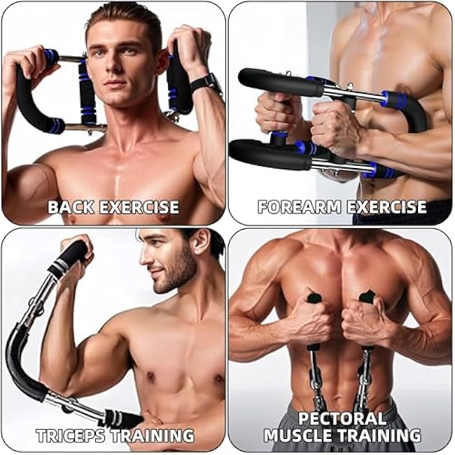 Twister Arm Trainer, 40-100lb Adjustable Chest & Arm Workout Tool, Compact Twister Arm Strengthener, Chest Trainer Equipment for Men, Shoulder Muscle Training Fitness Equipment(Blue)