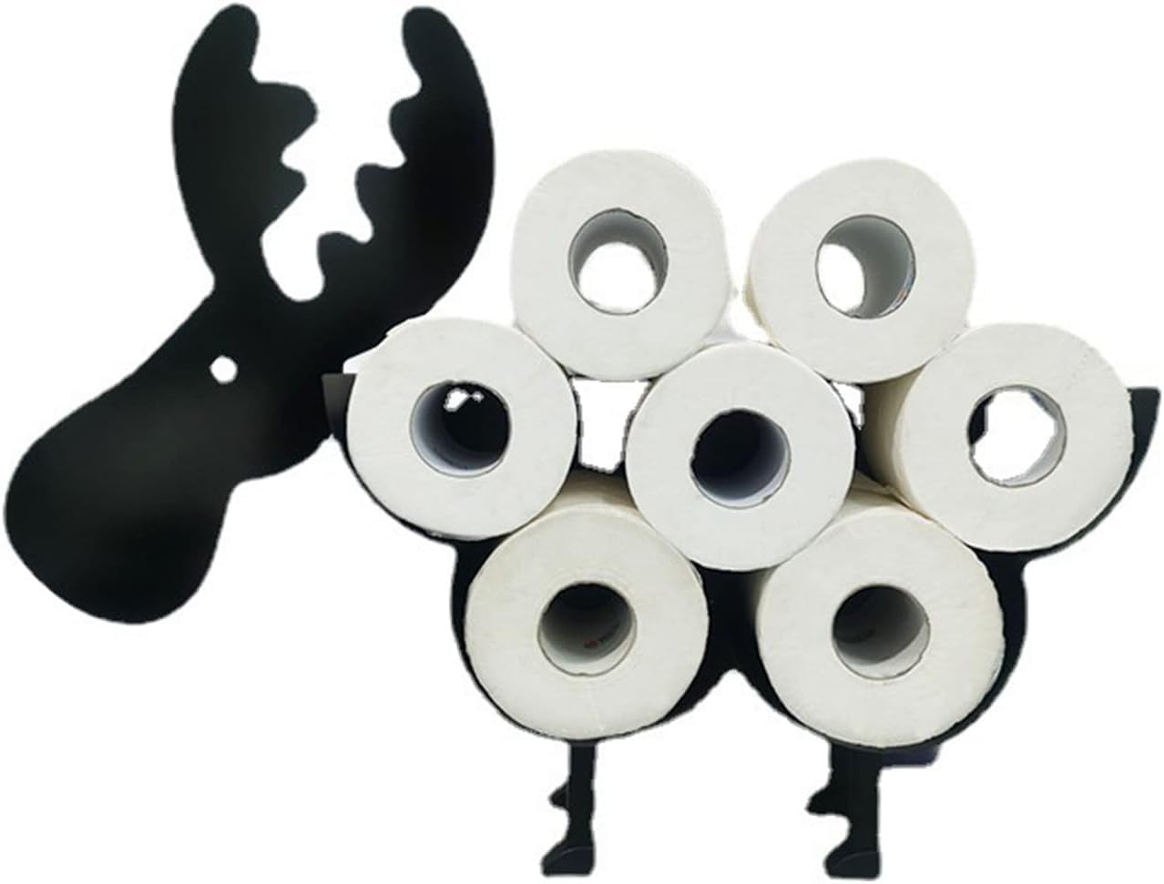 Portarrollos de Papel higiénico – Portarrollos de Papel para Almacenamiento de Perros Negros para baños, Rollos de pañuelos de Cocina, Soportes para cestas de Animales para baño, Dormitorio,