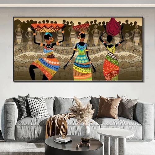 Tableau femme africaine danse moderne toile xxl pour sublimer votre grand salon