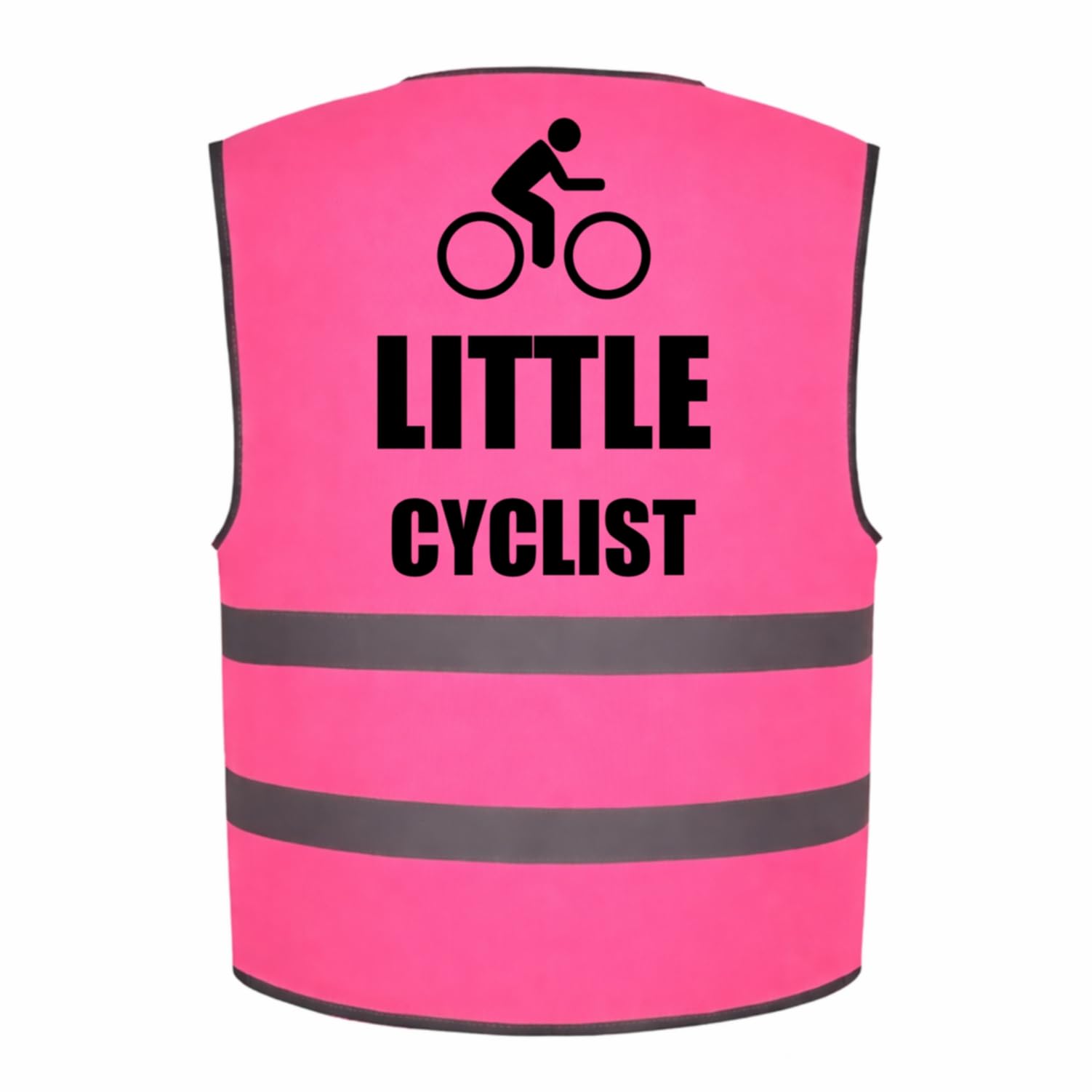 Brook Hi Vis Uk Pink Brook Hi Vis Little Cyclist Kids Hi Vis Vest Children's High Visibility Reflective Safety Waistcoat Bike Cyclist Cycling, Add Child's Name To The Front, Personalised