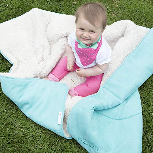 Couverture bébé super doux et double face Comfi Cuddle turquoise - 4
