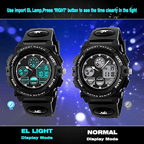 Image of PASNEW Kids Watch,Multifunction Digital Analog Watches